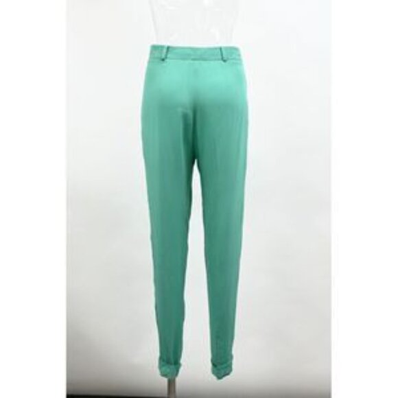 Loro Piana Trousers in Green Silk - Picture 4 of 8